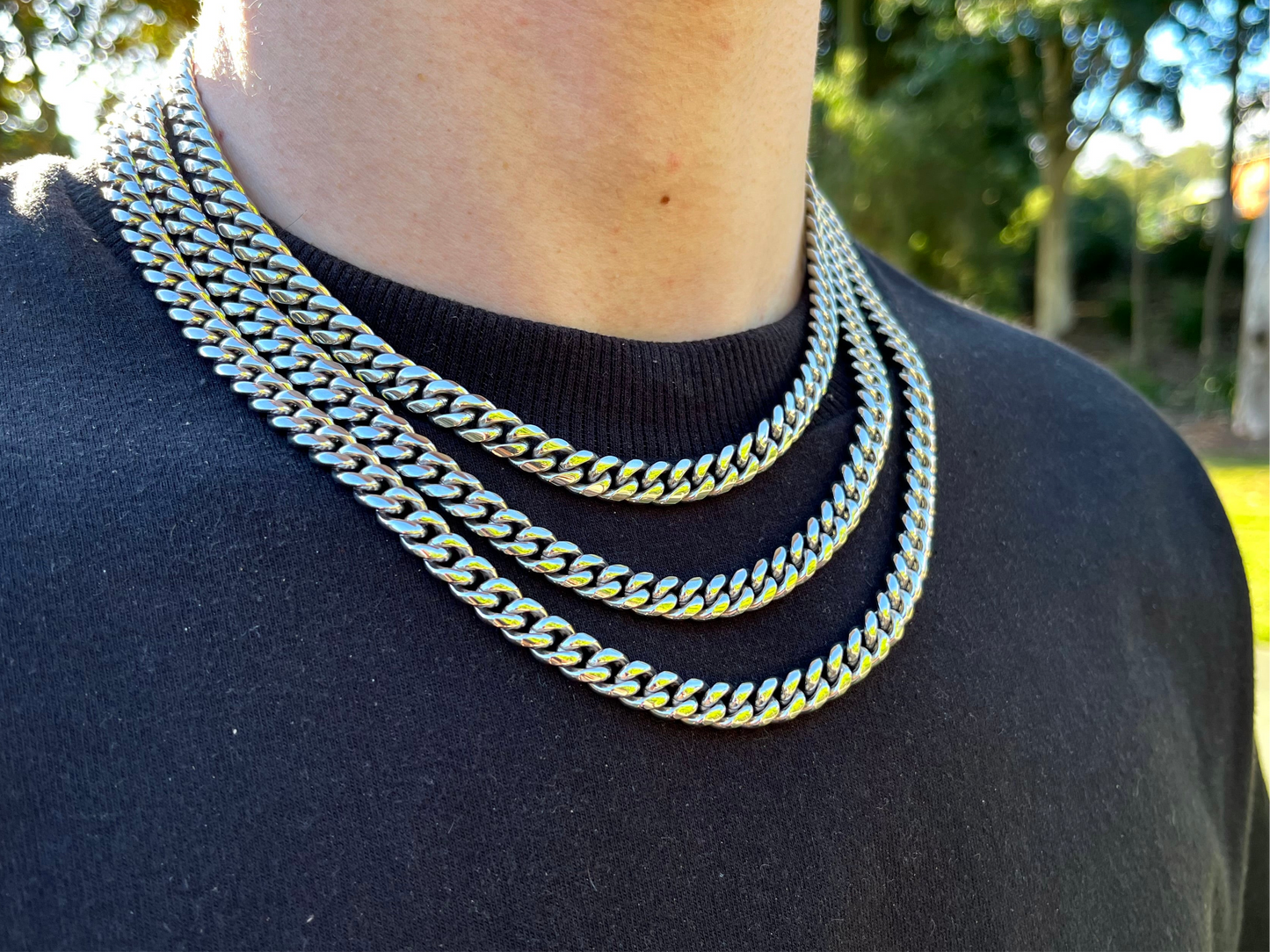 Cuban White Gold Chain 8mm - VALTROVO