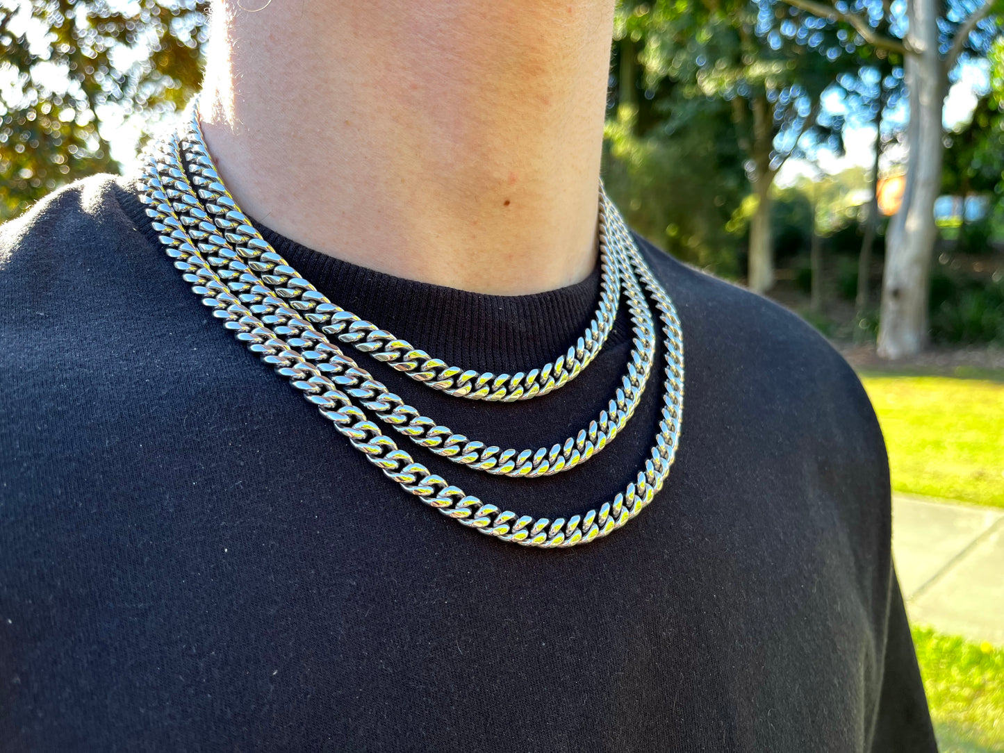 Cuban White Gold Chain 8mm - VALTROVO