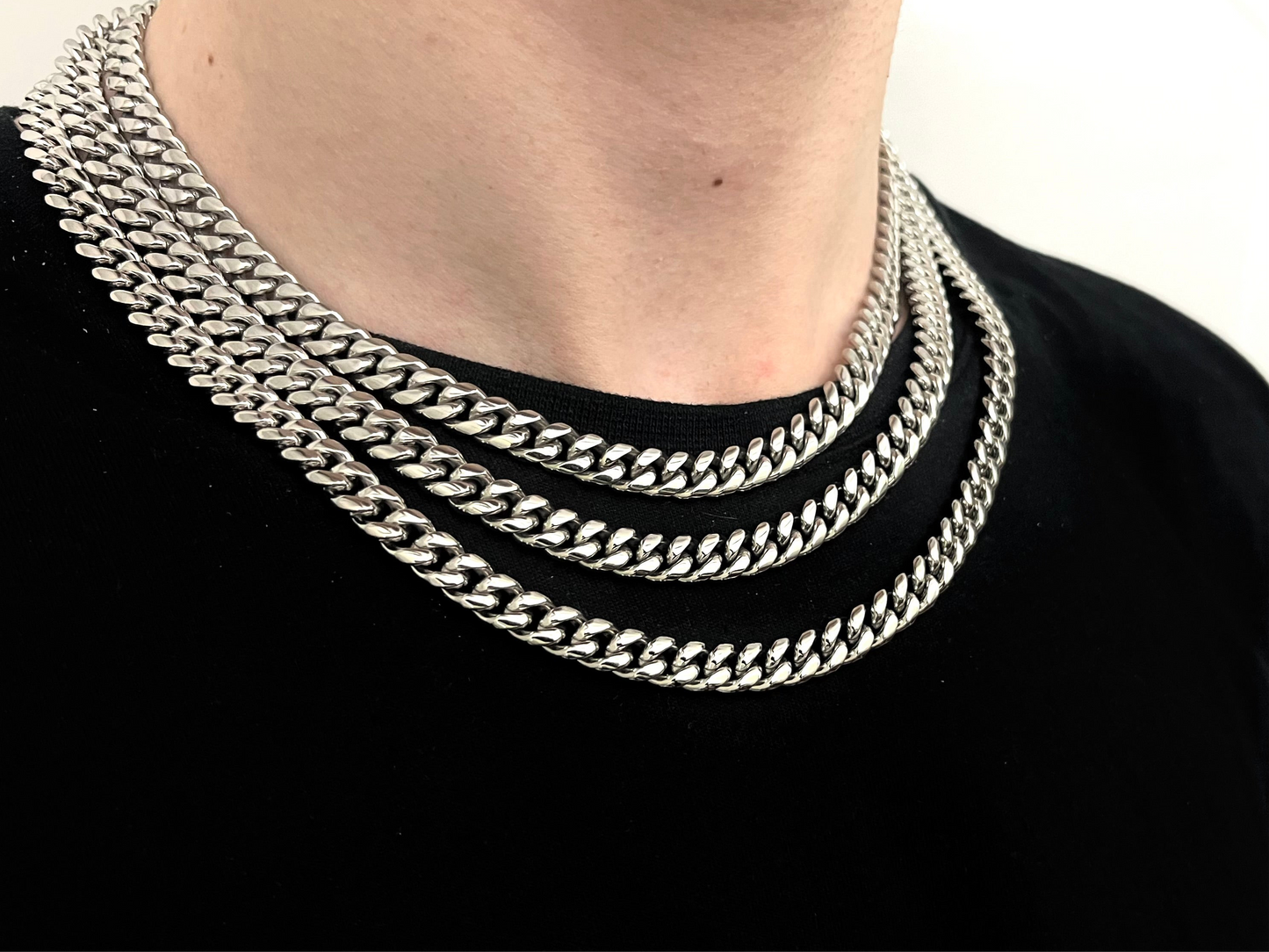 Cuban White Gold Chain 8mm - VALTROVO