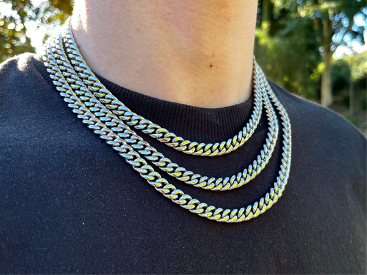 Cuban White Gold Chain 8mm - VALTROVO