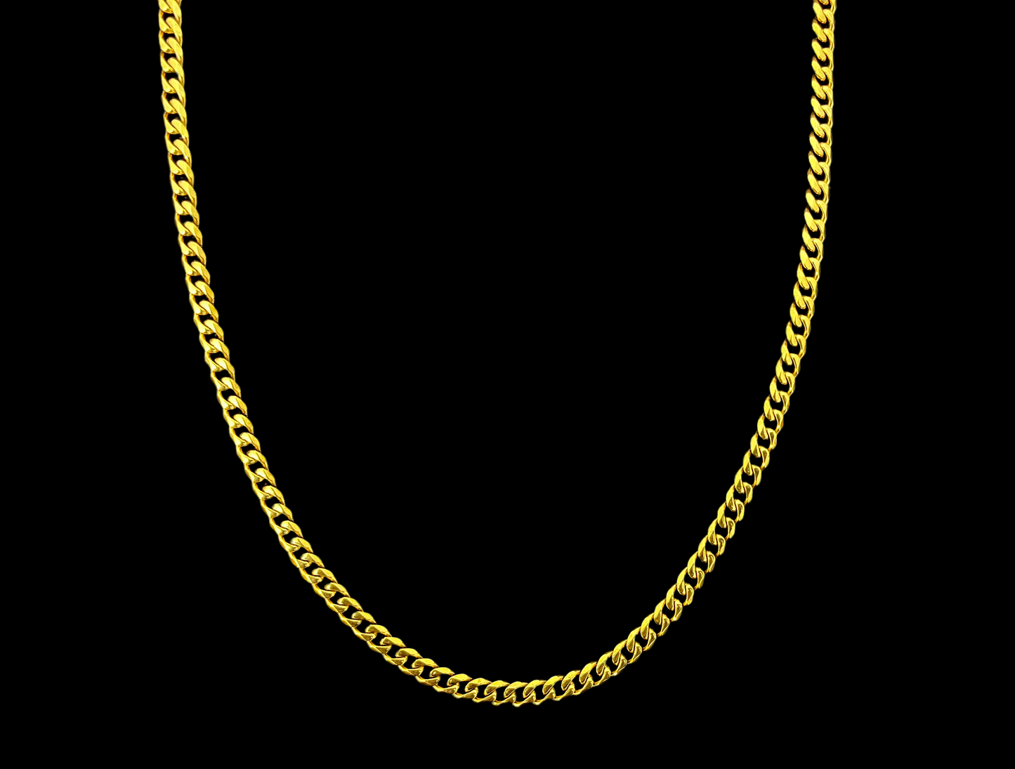 Cuban Curb Gold Chain 3mm, 5mm, 7mm - VALTROVO