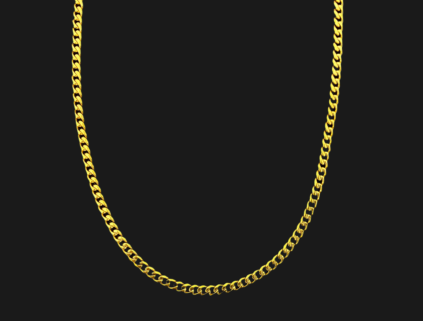 Cuban Curb Gold Chain 3mm, 5mm, 7mm - VALTROVO