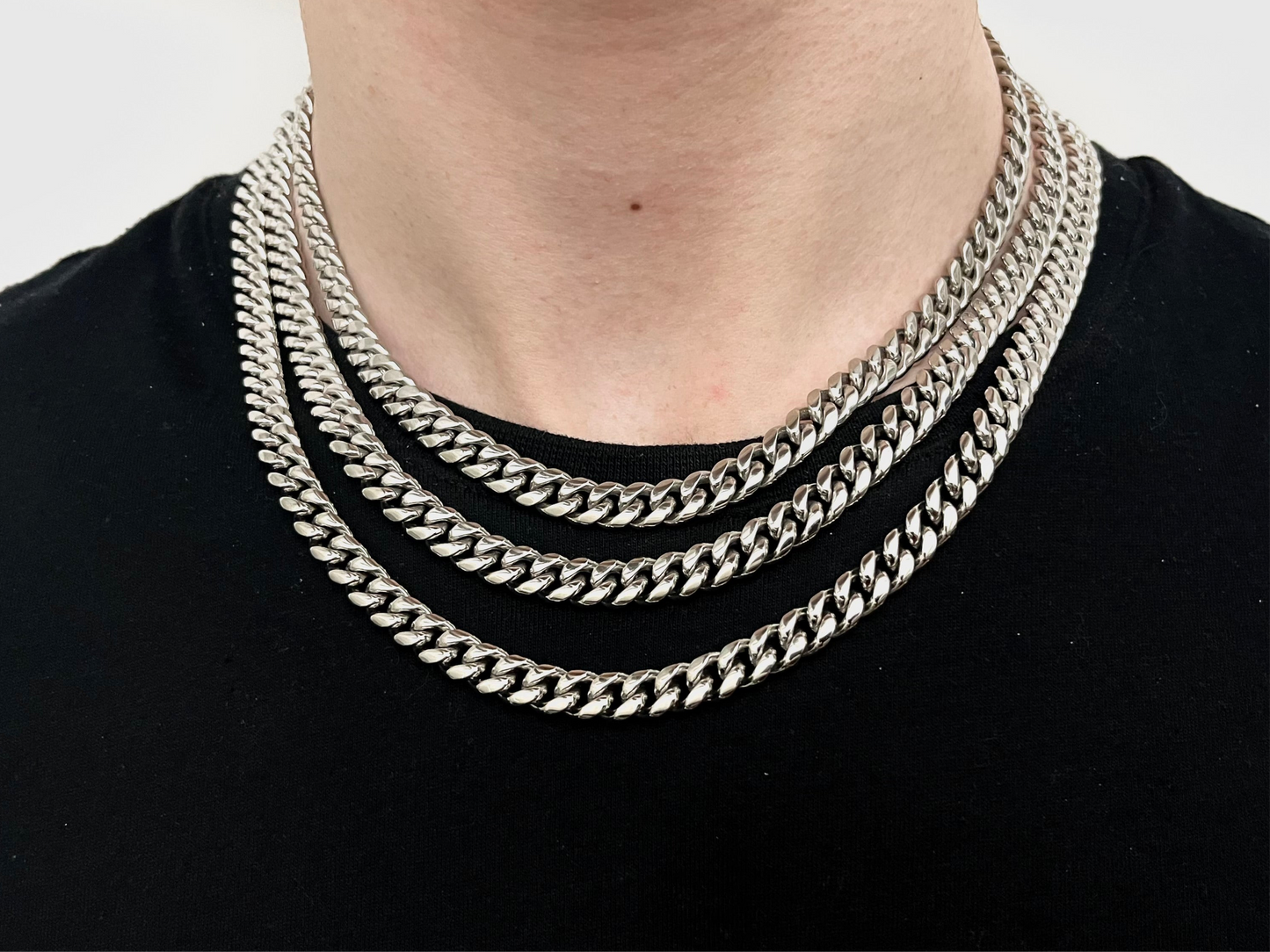 Cuban White Gold Chain 8mm - VALTROVO