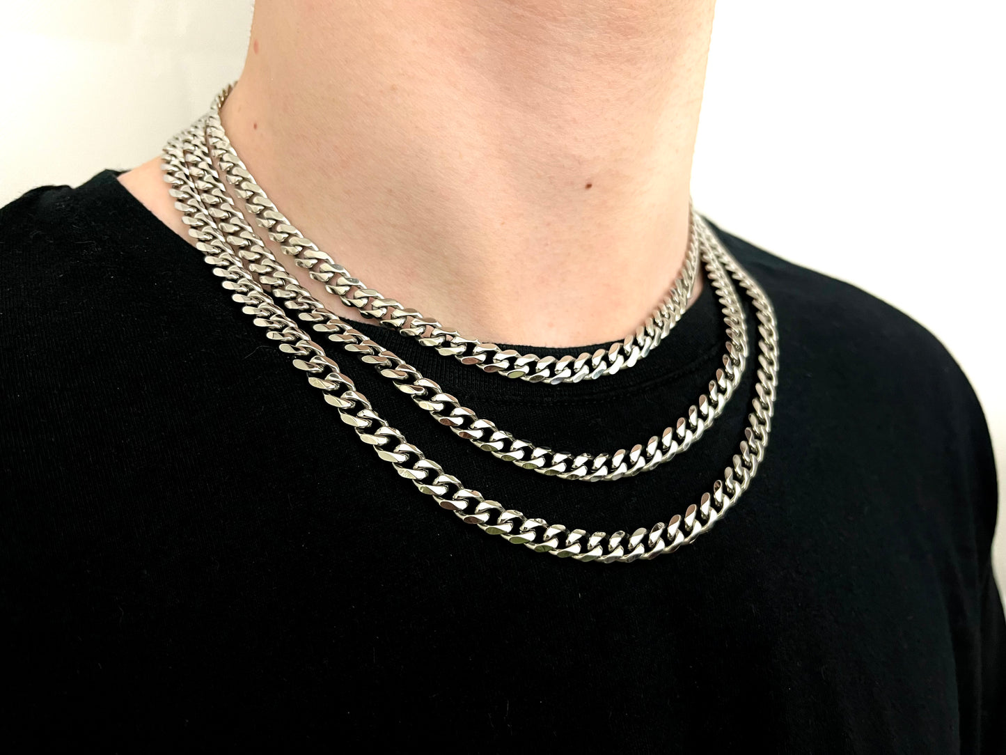 Cuban Curb Chain Stainless Steel 3mm 5mm 7mm - VALTROVO