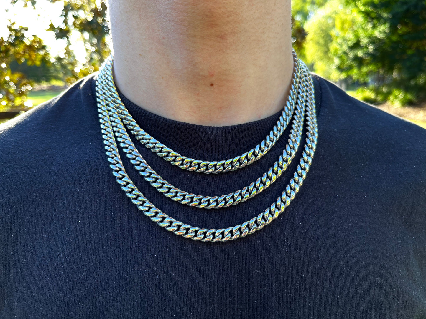 Cuban White Gold Chain 8mm - VALTROVO