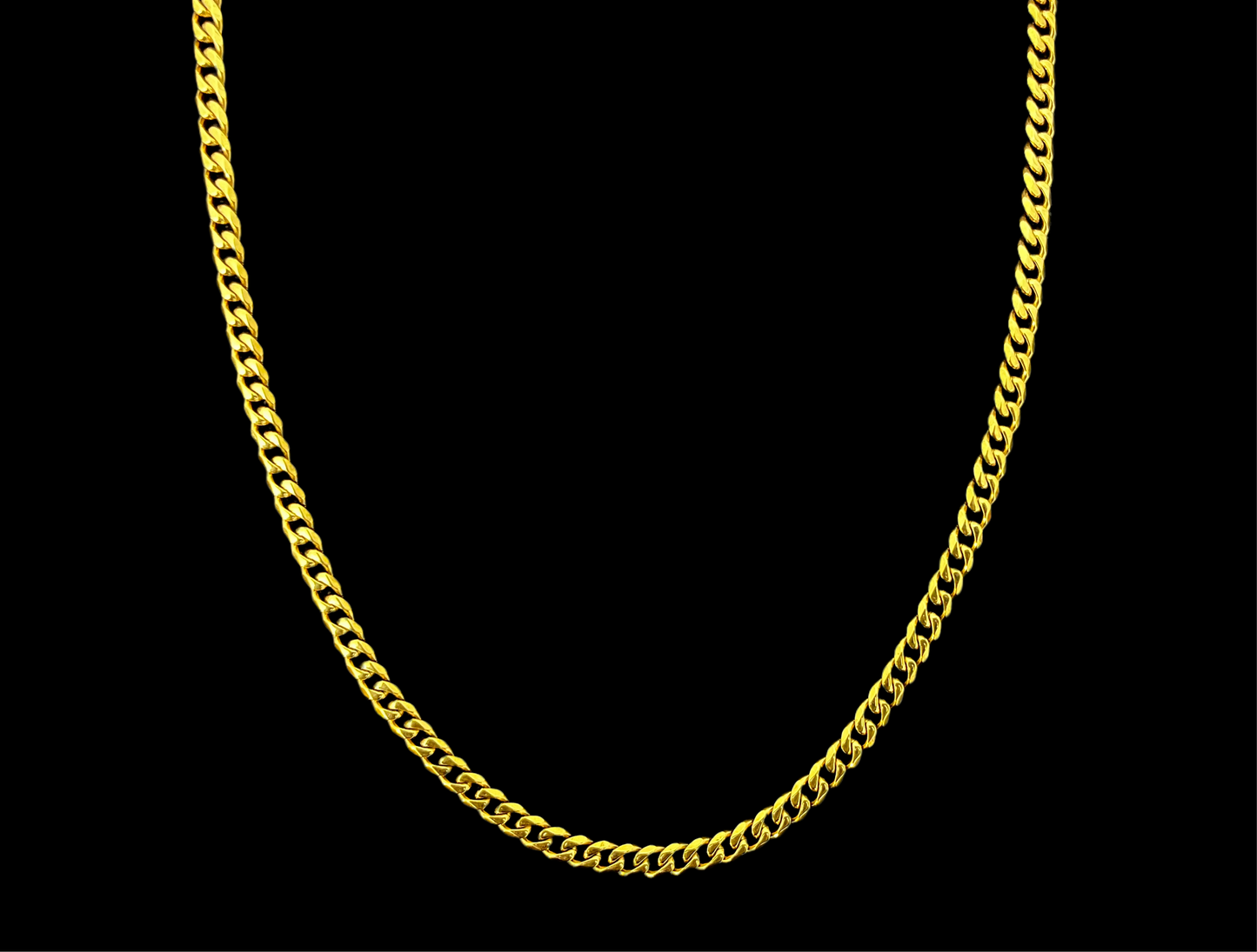 Cuban Curb Gold Chain 3mm, 5mm, 7mm - VALTROVO