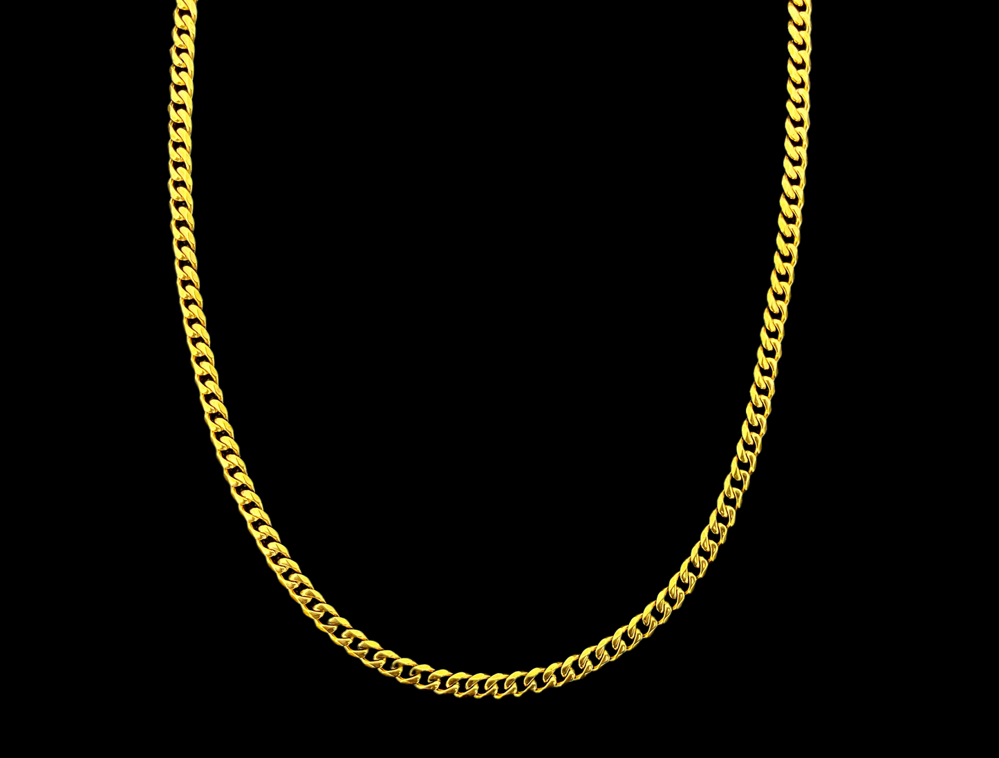 Cuban Curb Gold Chain 3mm, 5mm, 7mm - VALTROVO