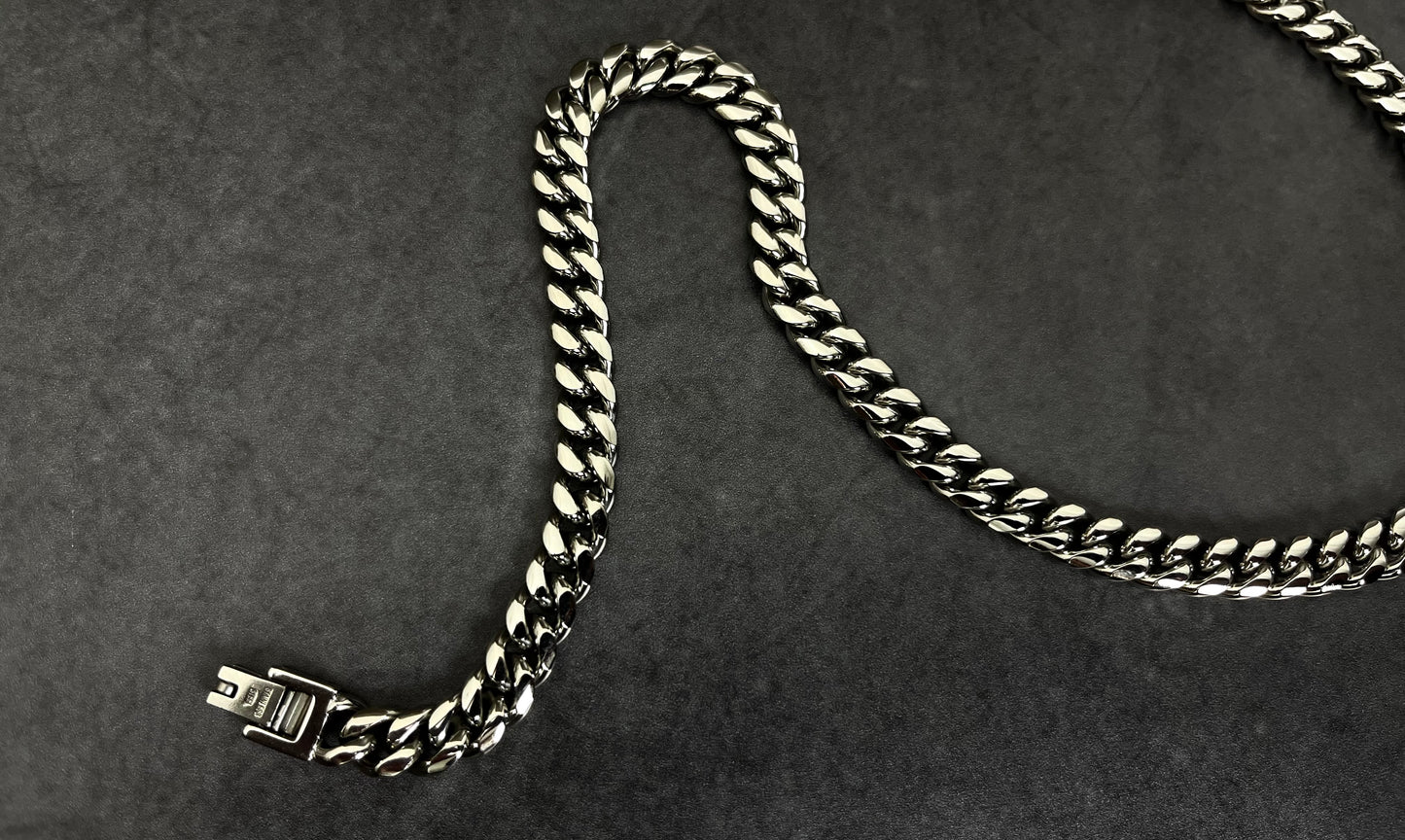 Cuban Chain White Gold 8mm - VALTROVO