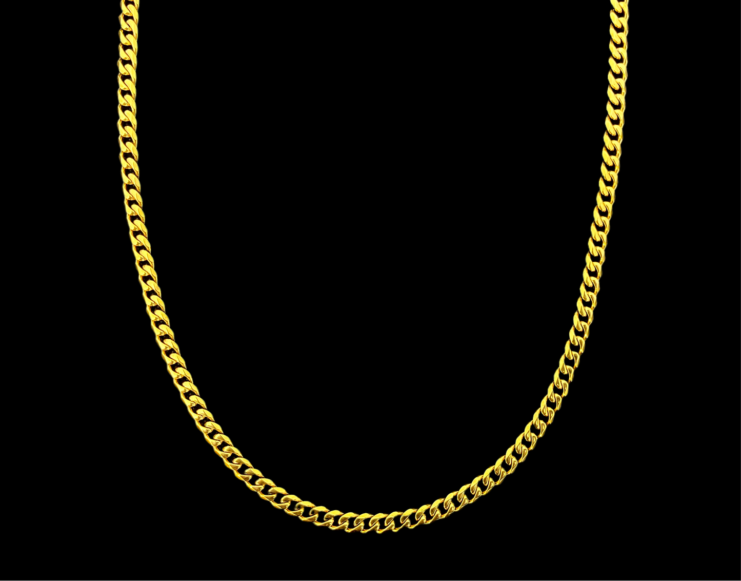 Cuban Curb Gold Chain 3mm, 5mm, 7mm - VALTROVO