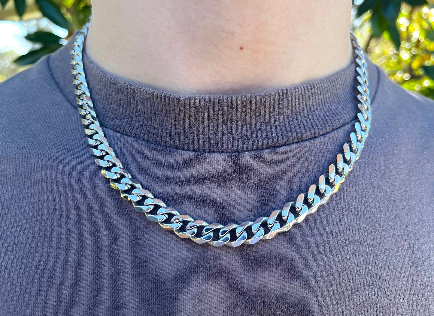 Cuban Curb Thick Chain Necklace 9mm, 11mm - VALTROVO