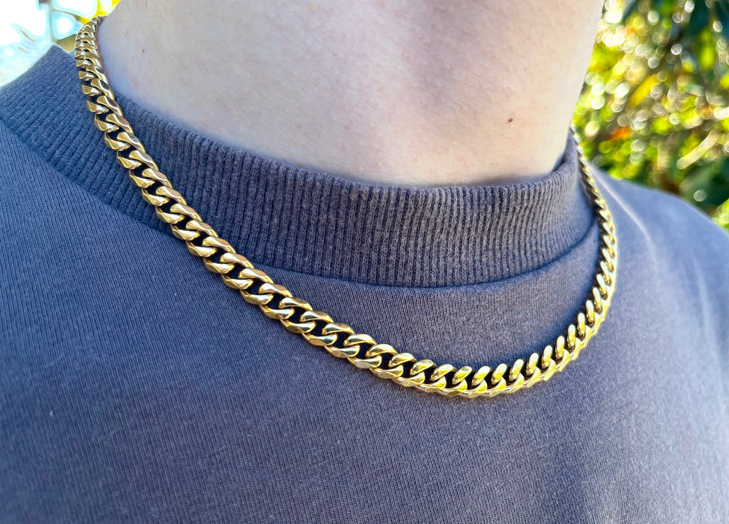 Cuban Curb Gold Chain 3mm, 5mm, 7mm - VALTROVO