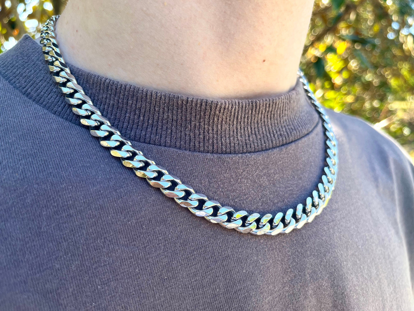 Cuban Curb Thick Chain Necklace 9mm, 11mm - VALTROVO